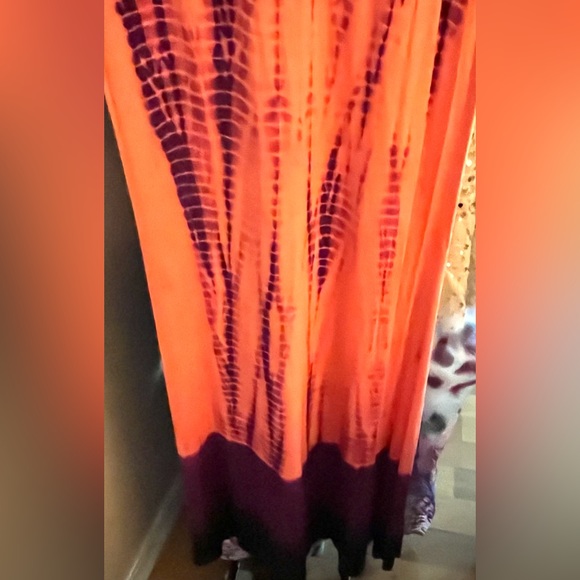 NEW WT  Bisou Bisou Orange & Purple Dress,  Size Small but plenty stretchable - Picture 2 of 7